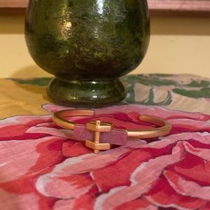 Madewell Pink Stone Cuff Bracelet
